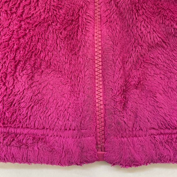 The North Face Fleece Full Zip Jacket Pink Fuchsia Pockets Girls Large 14/16 - Picture 10 of 11